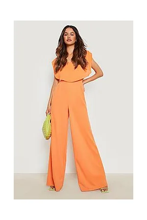 Boohoo Cowl Draped Wide Leg Jumpsuit