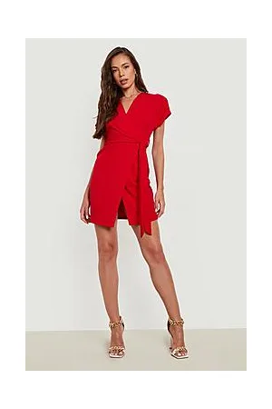 Boohoo Structured Wrap Dress