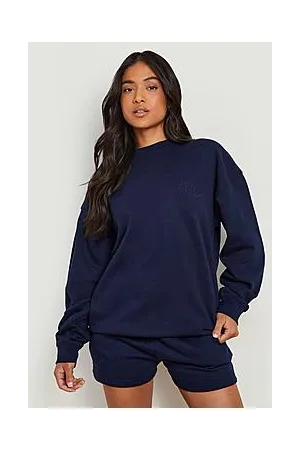 Boohoo Petite Embroidered Sweat Short Tracksuit