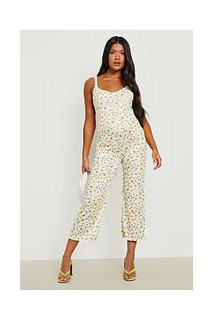 Boohoo Maternity Floral Culotte Jumpsuit