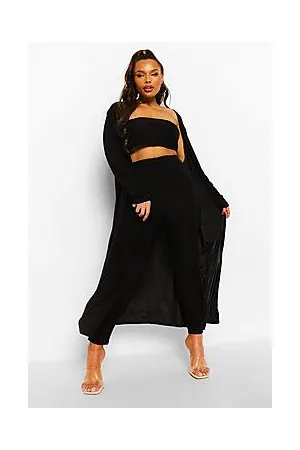 Boohoo Plus 3 Piece Bandeau And Legging Set