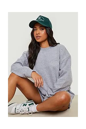 Boohoo Petite Embroidered Sweat Short Tracksuit
