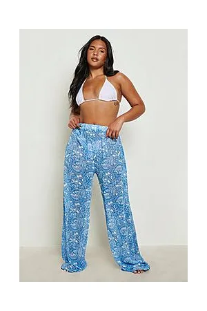 Boohoo Plus Paisley Beach Trousers