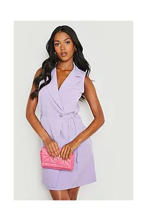 Boohoo Tall Tie Detail Sleeveless Blazer Dress