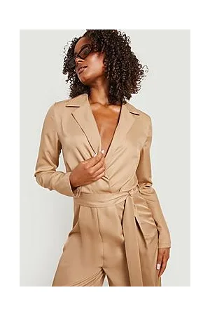 Boohoo Tall Woven Collared Jumpsuit