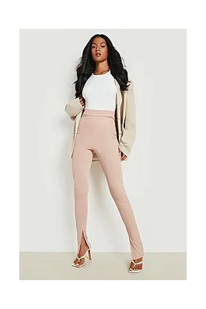 Boohoo Tall Bandage High Waist Split Hem Legging