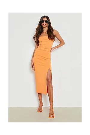 Boohoo Bandeau & Thigh Split Midaxi Skirt