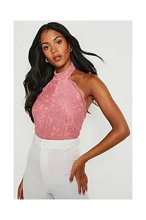 Boohoo Tall Halter Neck Lace Bodysuit