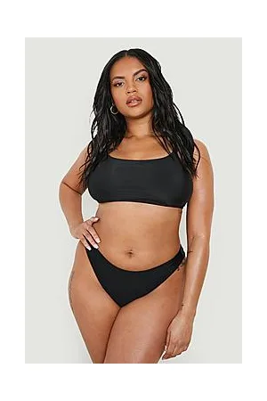 Boohoo Plus Crop High Leg Bikini Set