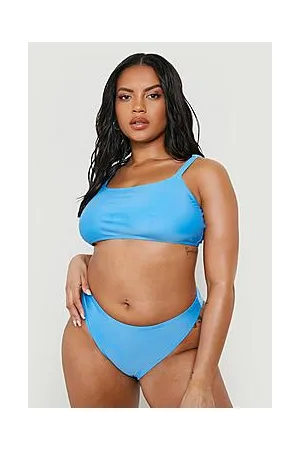 Boohoo Plus Crop High Leg Bikini Set