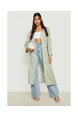 Boohoo Animal Print Abstract Maxi Kimono