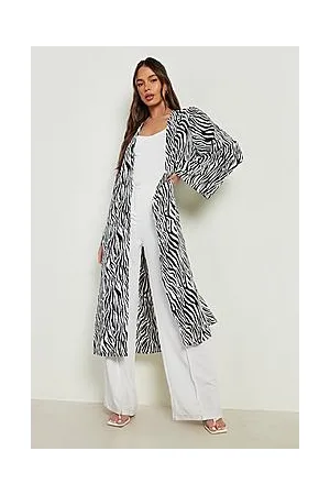 Boohoo Zebra Maxi Kimono
