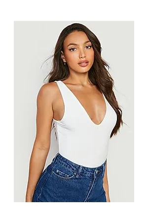 Boohoo Tall Recycled Double Layer Slinky V Bodysuit