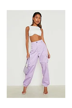 Boohoo High Waisted Casual Woven Cargo Pants