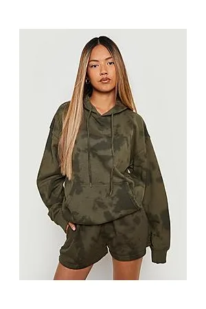 Boohoo Petite Tie Dye Hoody Short Tracksuit
