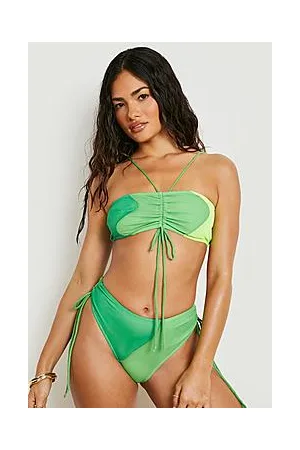 Boohoo Contour Mesh High Waist High Leg Bikini Brief