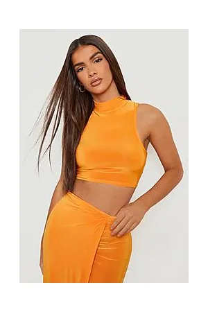 Boohoo Slinky Racer Neck Twist Midaxi Skirt Co-ord