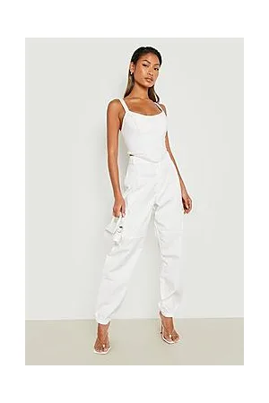 Boohoo High Waisted Casual Woven Cargo Pants