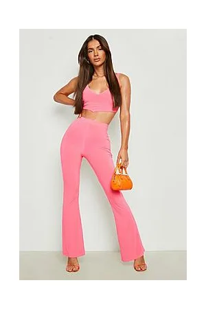 Boohoo Strappy Crop Top And Flare Co-ord