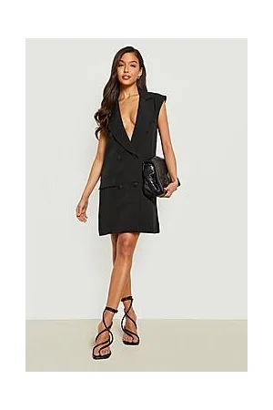 Boohoo Oversized Sleeveless Boxy Blazer Dress