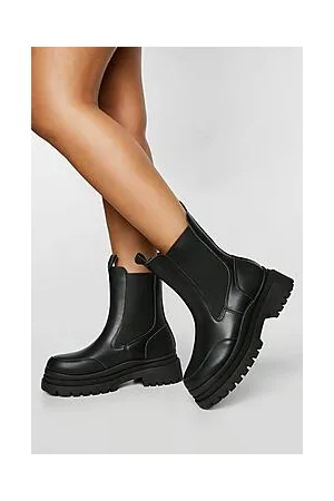 Boohoo Chunky Wave Sole Chelsea Boots