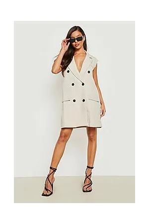 Boohoo Oversized Sleeveless Boxy Blazer Dress