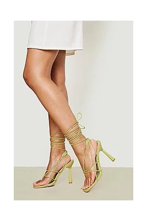 Padded Thong Detail Strappy Heel