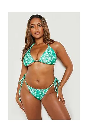 Boohoo Plus Porcelain Triangle Bikini Top