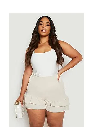 Boohoo Plus Woven Textured Frill Skort