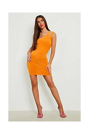 Boohoo Slinky One Shoulder Mini Dress