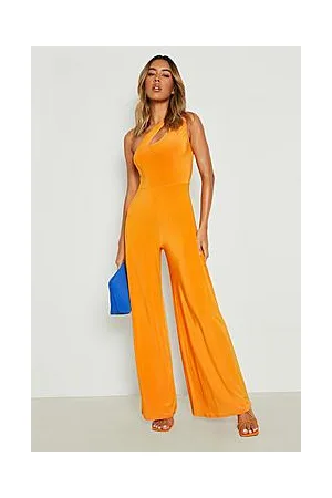 Boohoo One Shoulder Wide Leg Jumpsuit