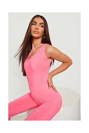Boohoo Slinky One Shoulder One Cut Out Bodysuit
