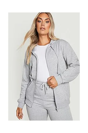 Boohoo Plus Zip Through Basic Hoodie