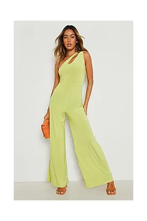 Boohoo One Shoulder Wide Leg Jumpsuit