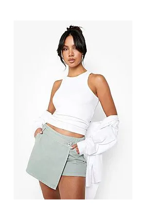 Boohoo Washed Denim Skort
