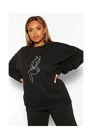 Boohoo Plus Back Outline Sweatshirt