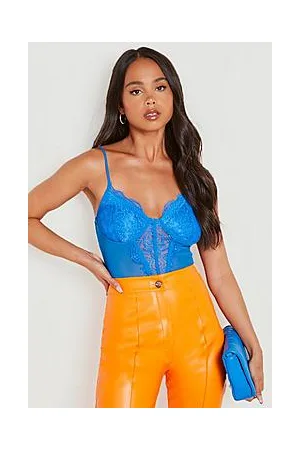 Boohoo Petite Lace Corset Bodysuit