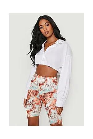 Boohoo Tall Marble Print Cycling Shorts
