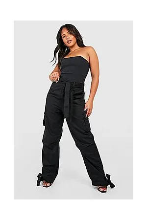 Boohoo Plus Tie Ankle Cargo Trousers