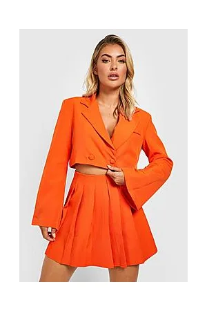 Boohoo Flared Sleeve Cropped Tailored Blazer