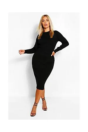 Boohoo Plus Fluffy Knitted Jumper & Skirt Set