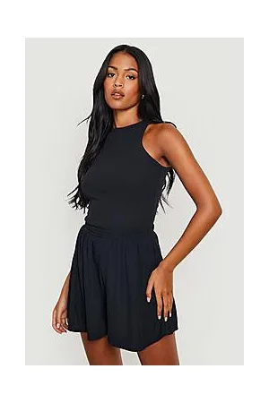Boohoo Tall Rib Oversized Flippy Short