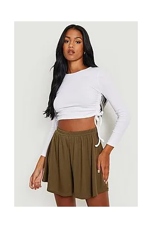 Boohoo Tall Rib Oversized Flippy Short