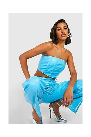 Boohoo Leather Look Bandeau Corset