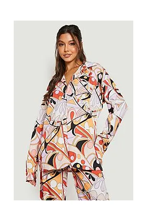 Boohoo Abstract Print Relaxed Fit Shirt