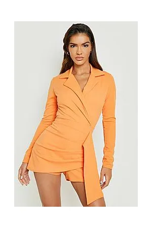 Boohoo Tailored Drape Detail Playsuit