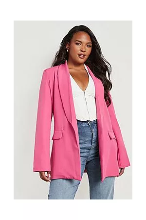 Boohoo Plus Woven Oversized Pocket Detail Blazer