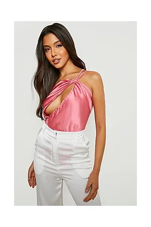 Boohoo One Shoulder Cut Out Bodysuit