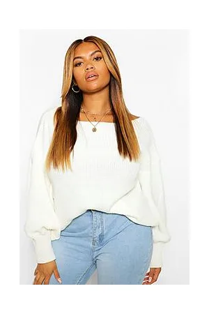 Boohoo Plus Puff Sleeve Jumper