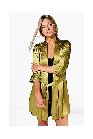 Boohoo Satin Kimono Robe